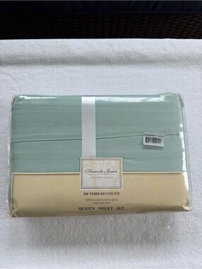 Amanda James Luxury Linens 500-TC Queen Sheet Set 100% Combed Cotton Sateen